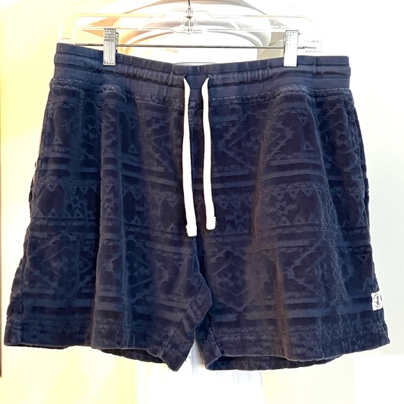 Chubbies Terry Fleece Lounge Shorts Size XL Blue Aztec Diamond Pattern - Cozy - Picture 2 of 7